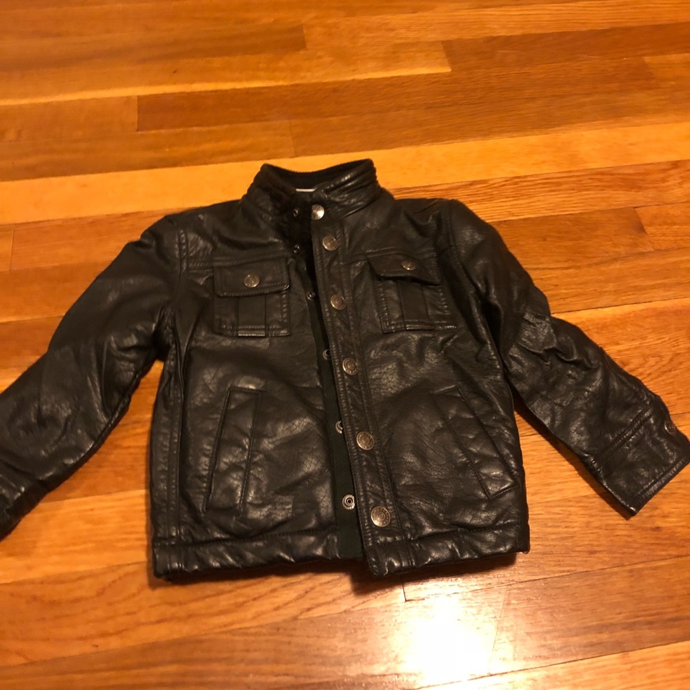 Toddler “leather” jacket. Black.